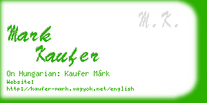 mark kaufer business card